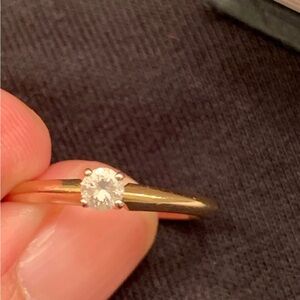 14k diamond Gold Solitaire Ring